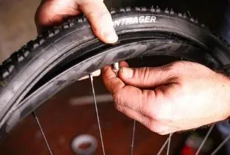 Servicing an e-bike wheel and tire